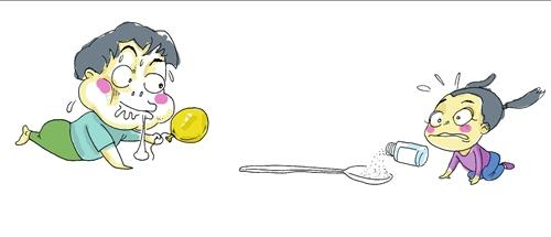 孩子乱吞食物 漫画