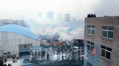 管城区南曹乡失火现场