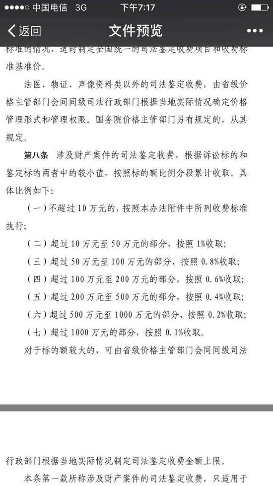  《司法鉴定收费管理办法》涉及财产案件的司法鉴定收费。