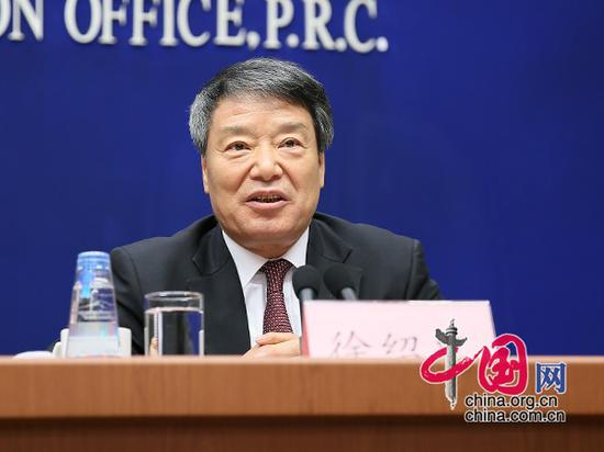 国家发展改革委主任徐绍史作介绍&nbsp;中国网 孙宇