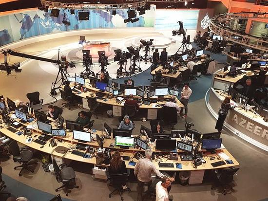  半岛电视台演播厅。（新华/美联）&nbsp;