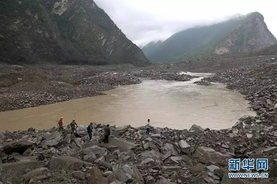 茂县山体垮塌灾害现场&nbsp;