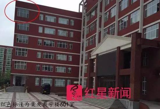 案发教学楼。&nbsp; 李洁供图