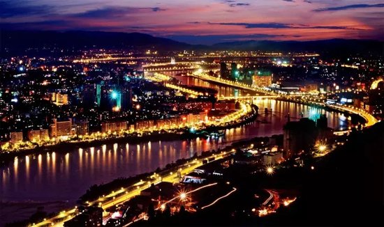  兰州黄河夜景