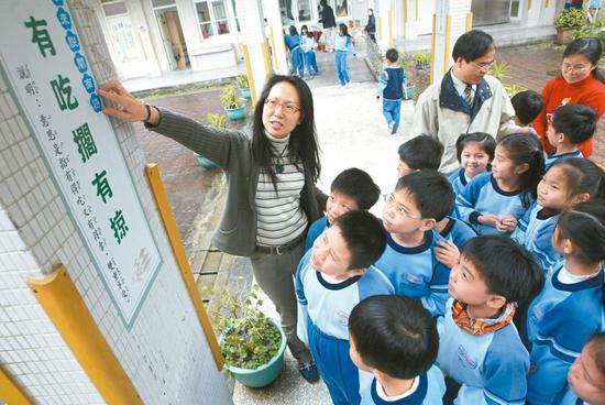  台湾校园中的闽南语成语&nbsp;图源：联合报&nbsp;&nbsp;