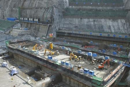  白鹤滩水电站宏大的洞室。