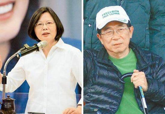 蔡英文已经把民进党“割让”给了陈水扁（图片来源：“中时电子报”）