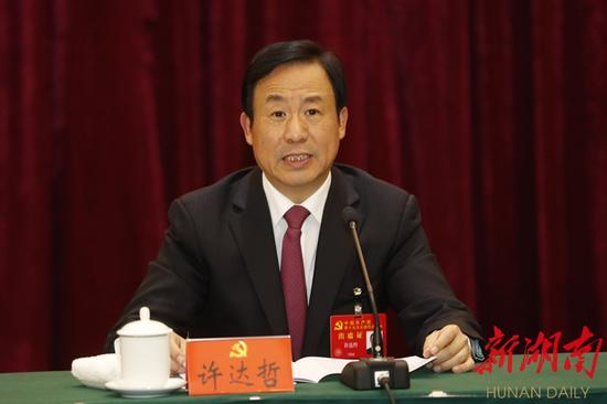 许达哲代表发言。以上图片均为湖南日报记者 罗新国 摄