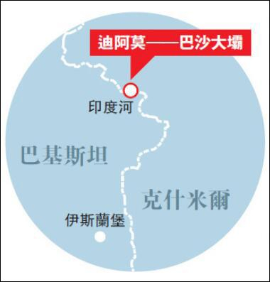 迪阿莫-巴沙大坝位置示意图