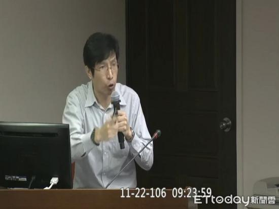 台湾高等教育产业工会秘书长陈政亮。（图片来源：台湾东森新闻云）