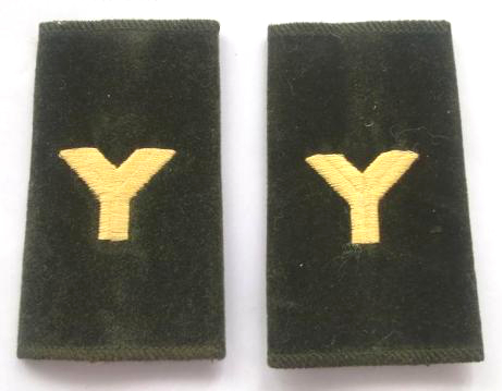 预备役士兵套式肩章大写的字母“Y”。