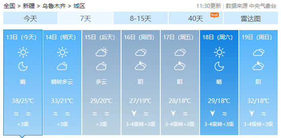 截自中国天气网
