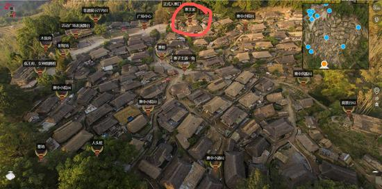 翁丁村原貌全景图，图源中国传统村落数字博物馆。翁丁村寨主杨建国告诉新京报记者，14日的大火是从距他家20米远、位于村子东边高处的一间房屋蔓延开的。