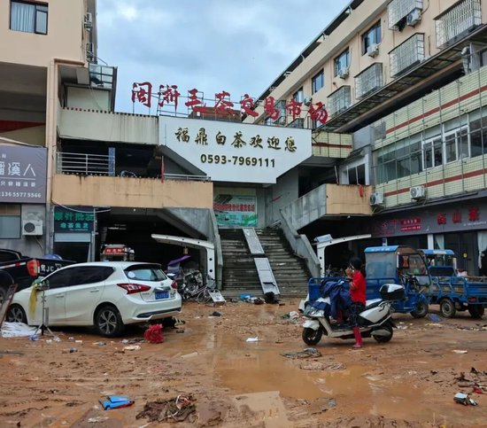受灾严重的点头镇。受访者供图