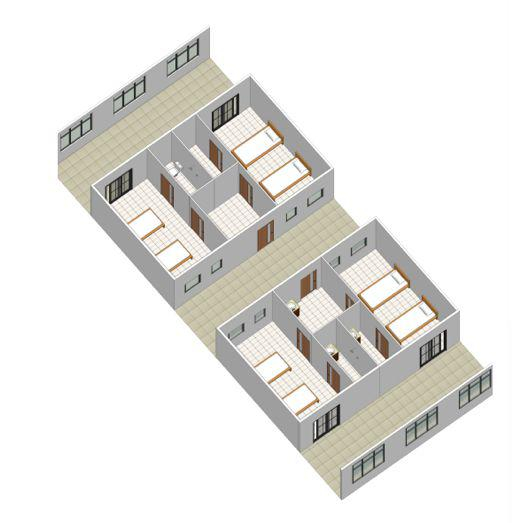 △医院隔离病区病房样板模型