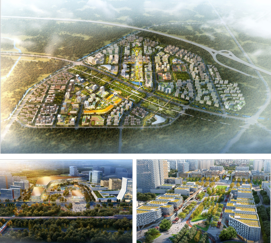  图24：航企服务岛中轴片区效果图