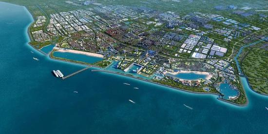 俯瞰金山滨海国际文化旅游度假区