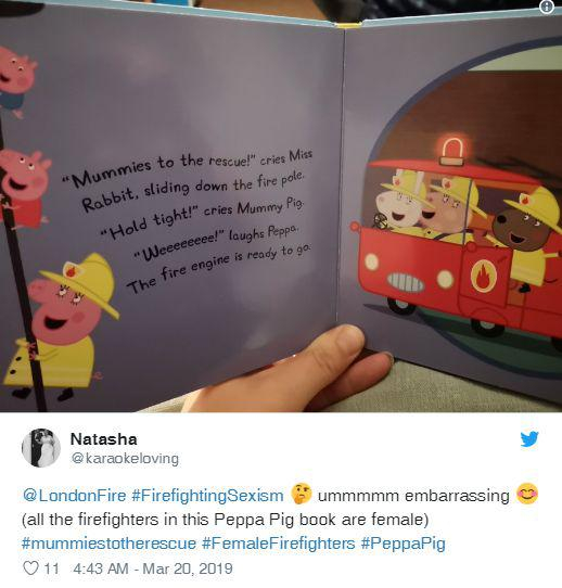  emmmm好尴尬（《小猪佩奇》书里的消防员全都是女性）