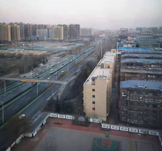 当前石家庄市街道。受访者供图。