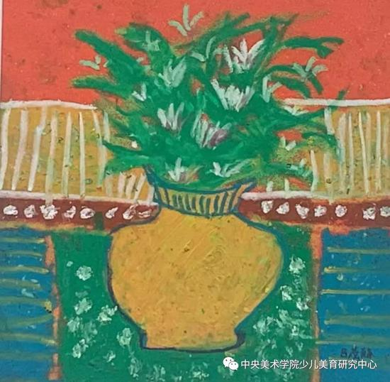 《瓶花》吕茂毓 6岁