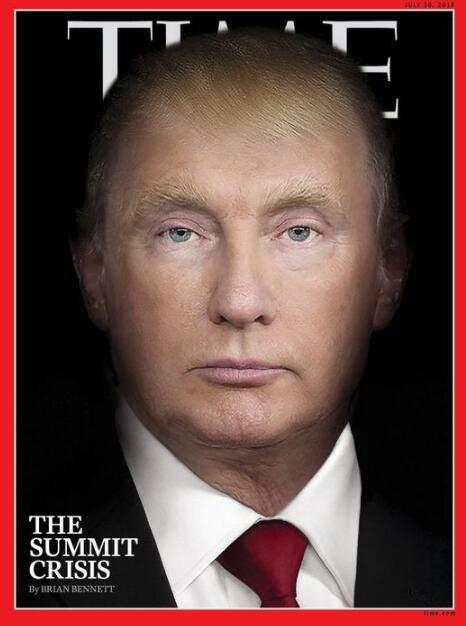 《时代》周刊的特朗普和普京合成照