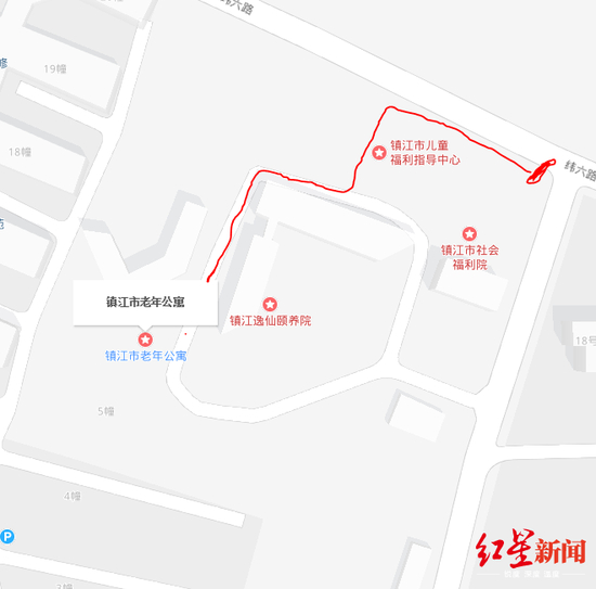 马老太逃离养老院大致路线图