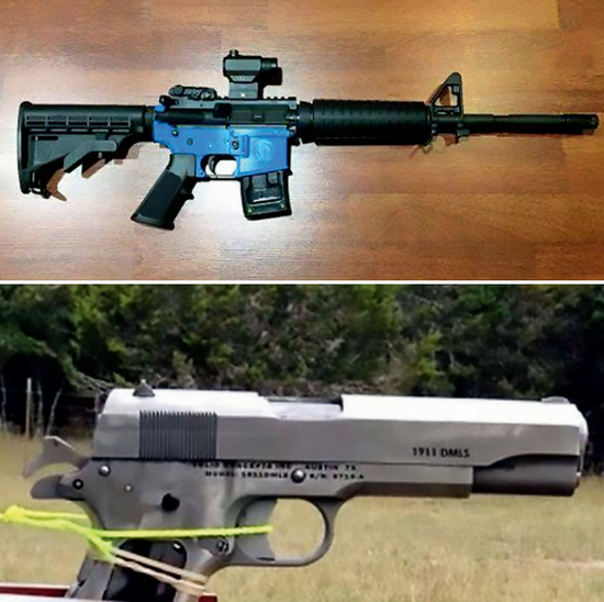 ·使用3D打印技术制造的枪支。