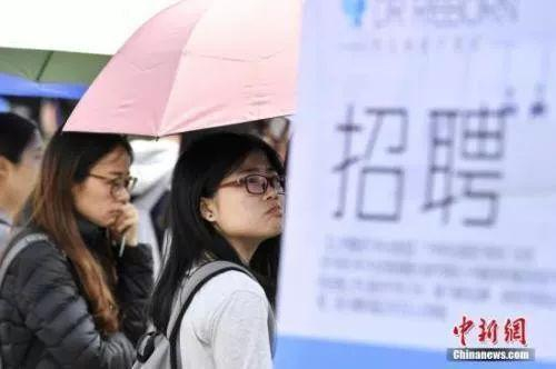 资料图：高校毕业生在招聘会现场。中新社记者 陈骥旻 摄
