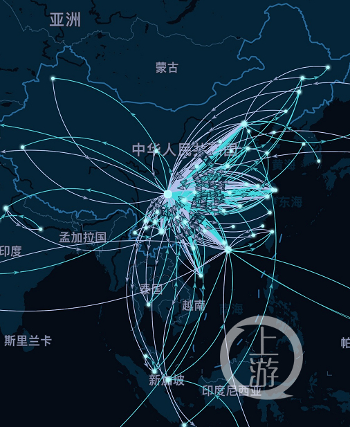 周昊辰使用的出行软件上密密麻麻的出行轨迹。/受访者提供
