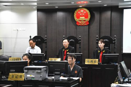 一审庭审现场 图据栾川县人民法院