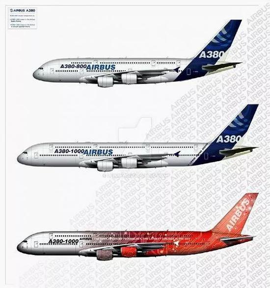 （空客曾准备推出更大版本的A380：A380-900和A380-1000。     图源：Deviantart）