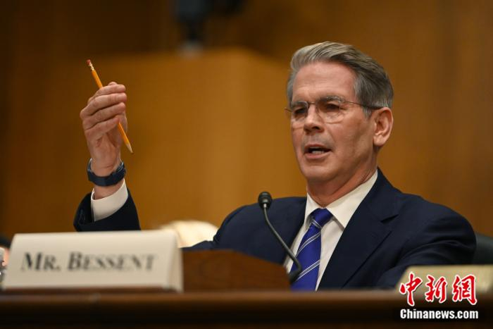 資料圖：美國(guó)財(cái)政部長(zhǎng)貝森特。 中新社記者 陳孟統(tǒng) 攝 