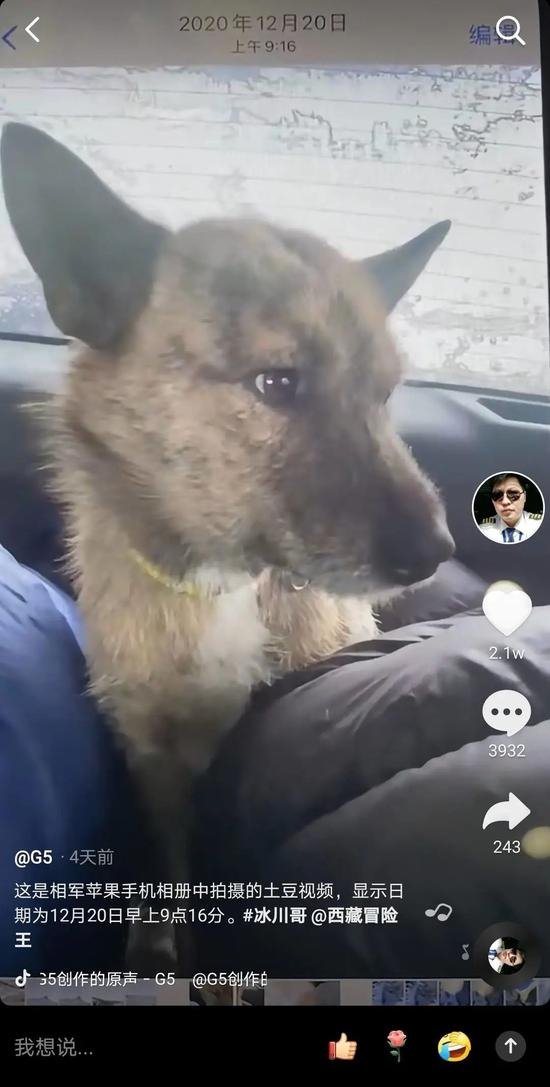 王相军手机上显示的拍摄“土豆”时间