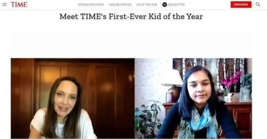  ·朱莉（左）与拉奥视频连线。