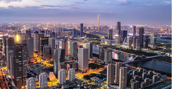 这是天津市滨海新区一景。