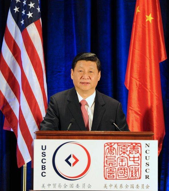 当地时间2012年2月15日，时任国家副主席习近平在华盛顿出席美国友好团体举行的欢迎午宴并发表演讲。新华社记者 谢环驰 摄