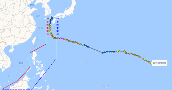 2015年第12号强台风“哈洛拉”路径图