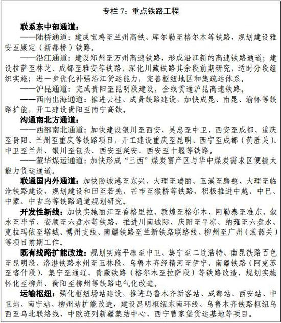 △截图来自《西部大开发“十三五”规划》