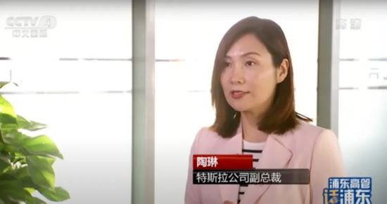  ·在接受媒体采访时，陶琳始终保持优雅得体的精英形象。图片来源：央视新闻