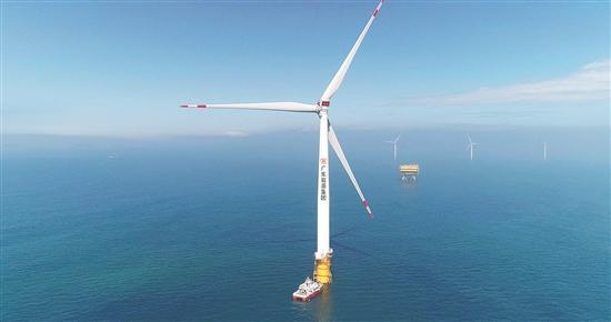  珠海金湾海上风电项目是粤港澳大湾区首个大容量海上风电场新华社发