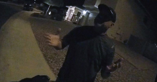 ·&nbsp;法罗报警后，警察拍到的画面。