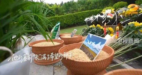 袁隆平墓地前（来源于湖南卫视）