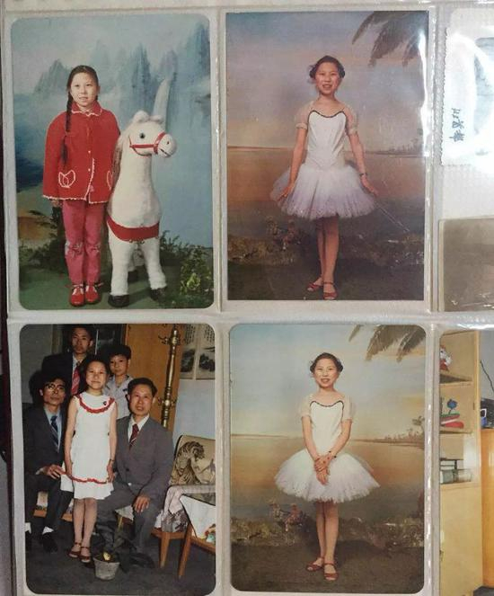 高岩儿时照片及与父亲等家人合影