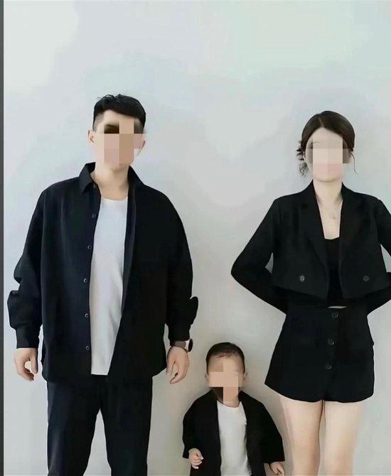 刘某某和丈夫、儿子的合影。