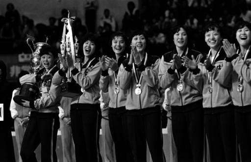 1981年11月16日，在日本举行的第3届女子排球世界杯上，中国女排在战胜卫冕的日本队后，以七战全胜姿态，获得冠军，成为中国在三大球运动队伍中的首个世界冠军。