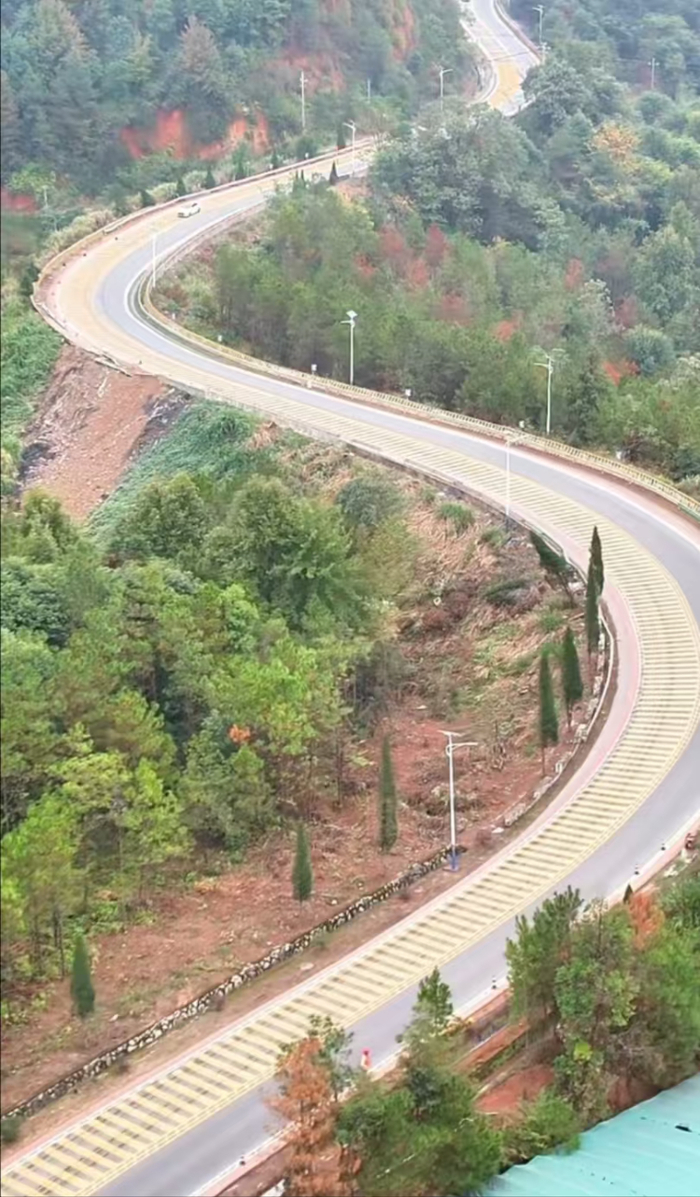 江西赣州省道226牛轭岽路段的减速带。网络图