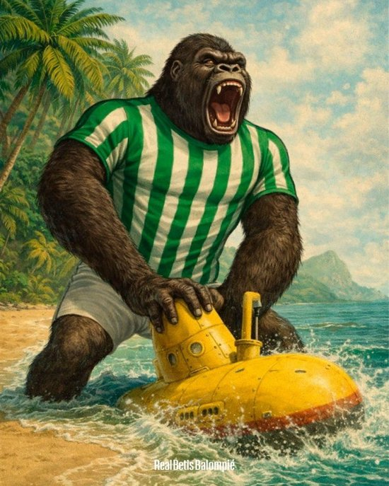 贝蒂斯晒海报回应比利亚雷亚尔：金刚蹂躏黄色潜水艇