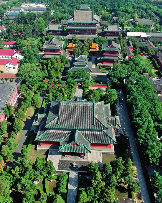 正定隆兴寺景区俯瞰（资料照片） 陈其保摄