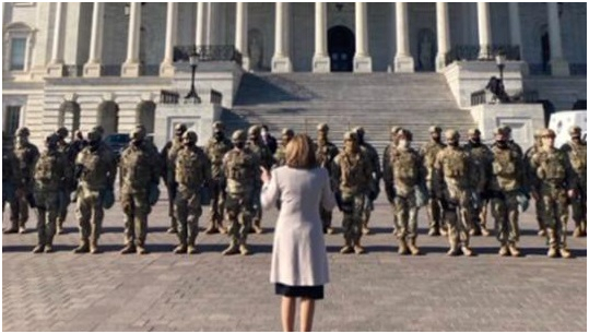  佩洛西对国民警卫队表示感谢