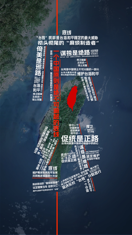 　一个中国原则是不可逾越的底线海报图：东部战区融媒体中心策划